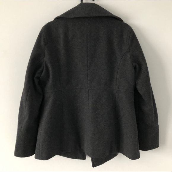 Michael Kors Grey Wool Blend Pea Coat - Picture 4 of 7